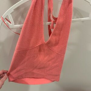 Coral Halter Top